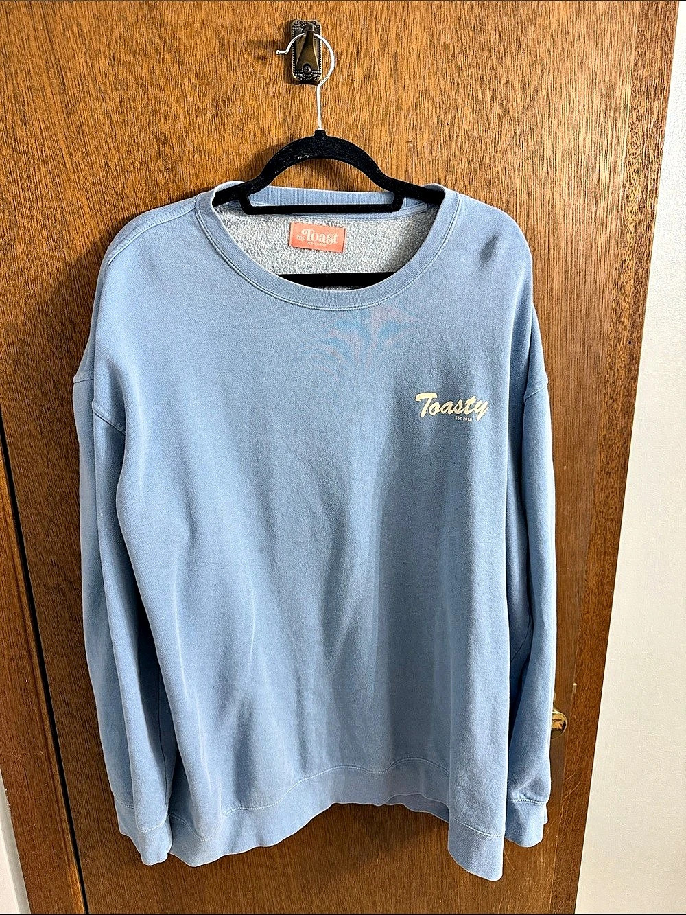 Toast Graphic Crewneck Sweatshirt in Blue